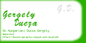 gergely ducza business card